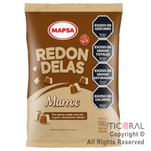 BOMBON REDONDELAS MARROC X 500 GR MAPSA